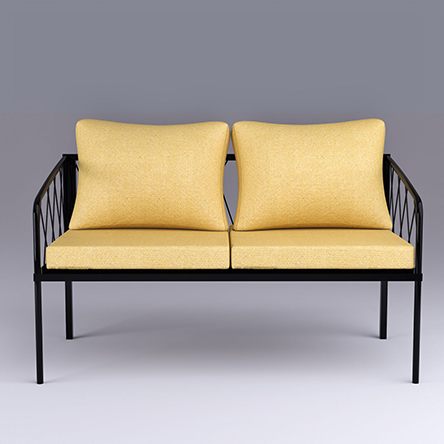 Yellow Metal Sofa for Two